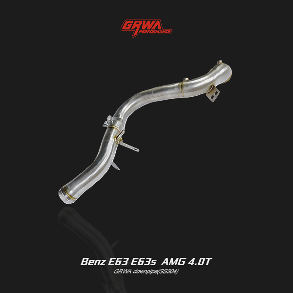 High-flow downpipe for Mercedes-Benz E63/E63S AMG 4.0T, part of premium exhaust system Mercedes.