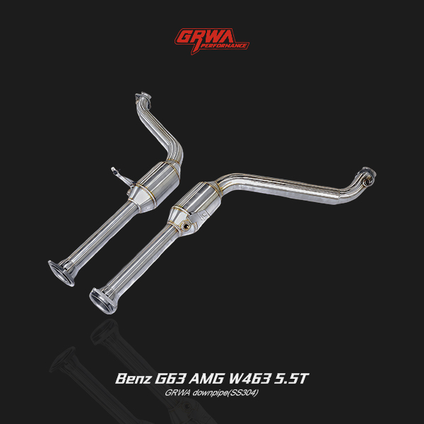 Premium G Wagon exhaust downpipe for Mercedes G63 AMG 5.5T, improving turbo response and flow efficiency.