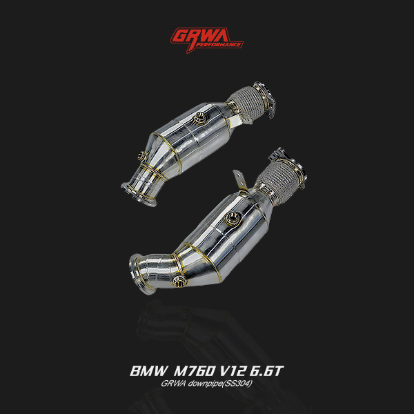 High-performance BMW M760 V12 downpipe improves turbo response, flow, and power for M760 xDrive exhaust system upgrade.