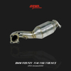 BMW F21 118i N13 performance downpipe increases turbo efficiency and improves BMW f20 exhaust sound.