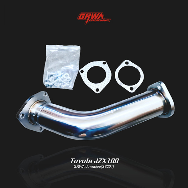 Toyota Chaser JZX100 and Mark II downpipe enhances 1JZ-GTE turbo spool and improves JZX100 Toyota Chaser exhaust performance.