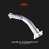 Performance downpipe engineered for Audi B8 A4, A5, and Q5, boosting turbo response and exhaust efficiency 