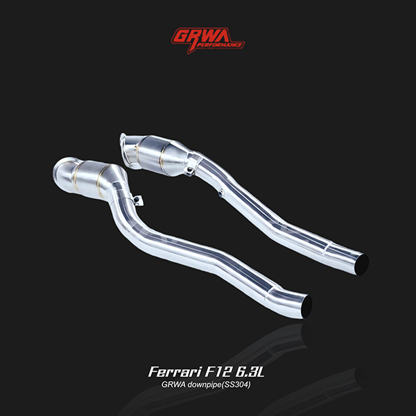 Ferrari F12 6.3L downpipe improves airflow, boosts performance, and enhances Ferrari F12 exhaust system tone.