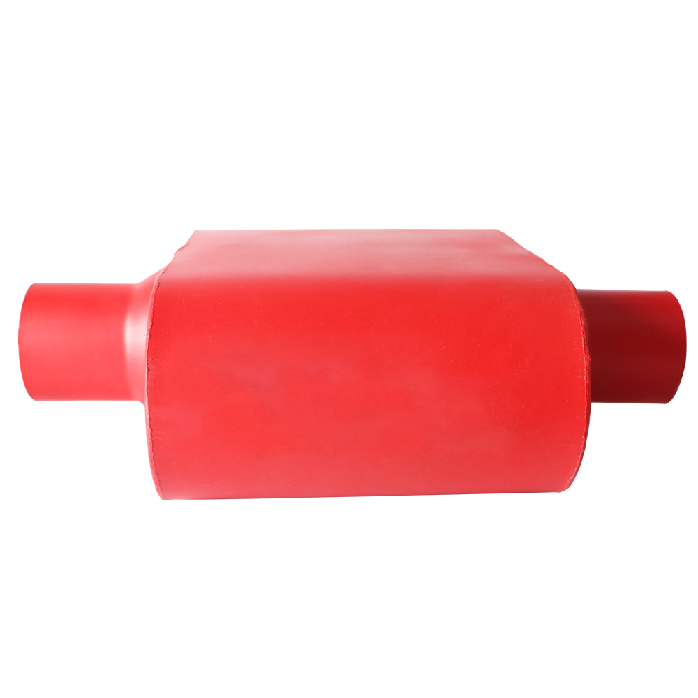 High Quality Aluminized Red Painted Flowmaste Exhaust Muffler