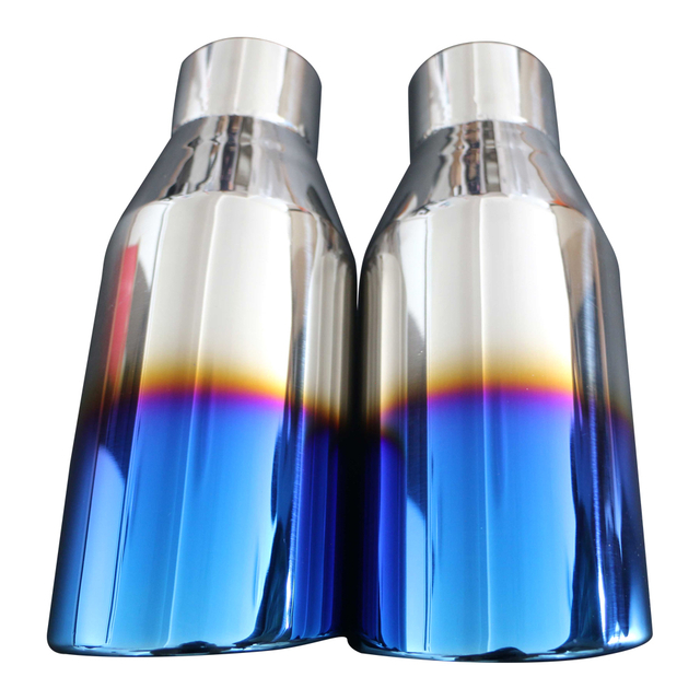 GRWA 2.5'' Universal Stainless Steel Titanium Exhaust Muffler Tip