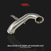 Supersprint exhaust and downpipes for Benz M139 A45 / A45S 2.0T, enhancing AMG sound and Mercedes performance parts.