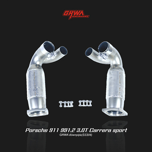 High-flow downpipe enhances turbo response and supports 991.2 exhaust and Porsche 911 exhaust system upgrades.