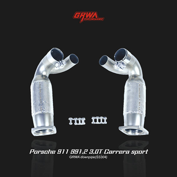 High-flow downpipe enhances turbo response and supports 991.2 exhaust and Porsche 911 exhaust system upgrades.