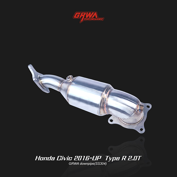 Precision Honda Civic Type R exhaust system downpipe enhances airflow and turbo efficiency for maximum performance.