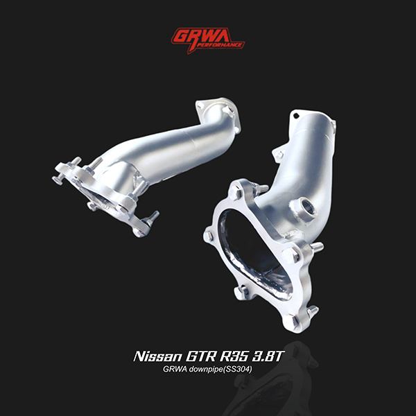 Precision-built GTR R35 downpipe enhances turbo spool, horsepower, and Nissan GTR R35 exhaust tone.